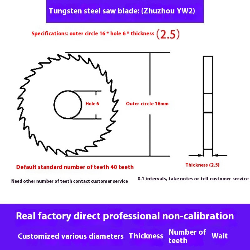 1142-Tungsten steel saw blade milling cutter ebony circular saw blade integral tungsten carbide saw blade outer diameter 20/30/40/60/80/100 Shandong Denso Pricision Tools Co.,Ltd.